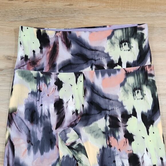 ☔️🔸️Bally Floral Print "Kayla Chalk Violet" High Waist Athletic Pants Medium - Picture 7 of 11